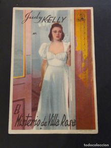 Cinema: Programa de cine. Judy Kelly. El misterio de Villa Rosa. Cine Avenida.